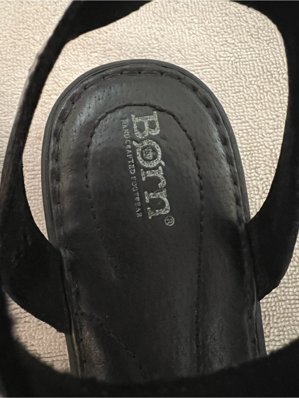 Born “Stephane” Black Leather Ankle-Strap Sandals - Picture 3 of 8